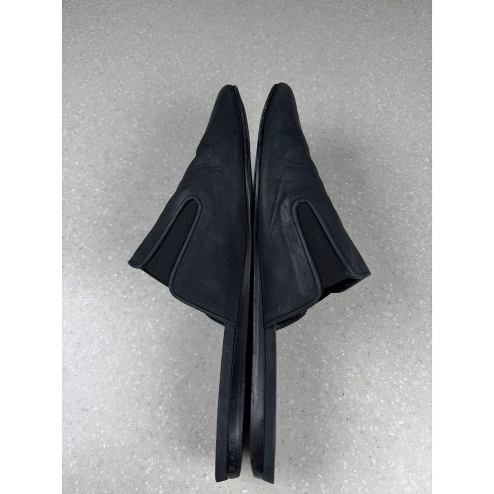 Jenni Kayne Women's 39 9 Mule Slides Oil Leather Black Pointed Toe Flats Coastal - Picture 7 of 11